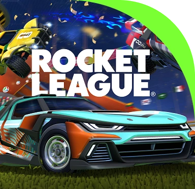 Veicoli di Rocket League corrono nell'arena durante una emozionante partita competitiva.